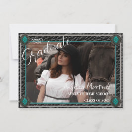 Tarjeta de anuncio plana de foto de vaquera de est