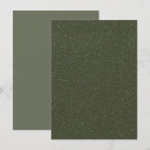 Tarjeta de anuncio plana de musgo verde con textur