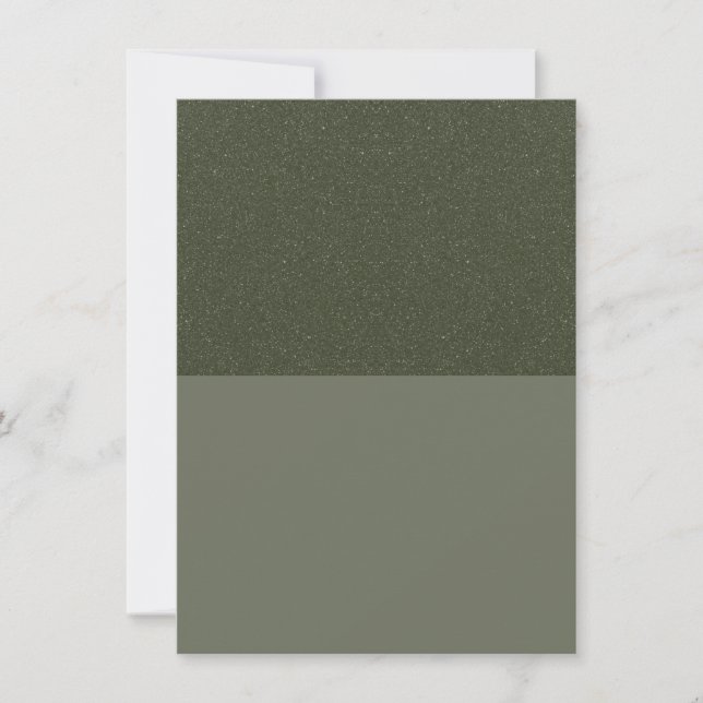 Tarjeta de anuncio plana verde musgo de dos tonos  (Anverso)