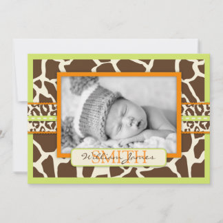 Tarjeta de anuncio Safari Boy Green