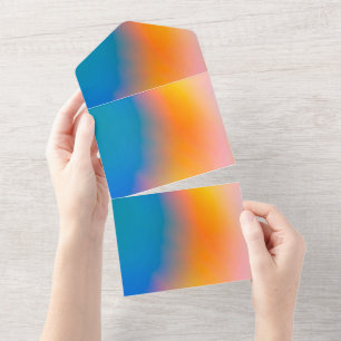 Tarjeta de Anuncios de Invitaciones de Color Sólid