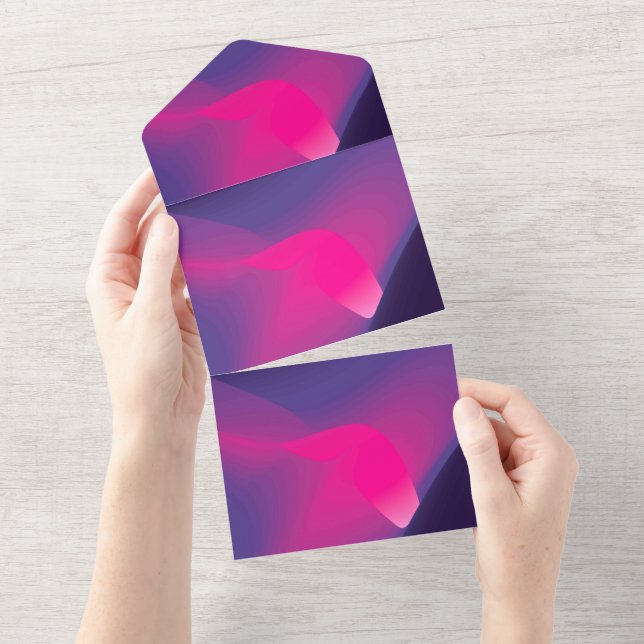 Tarjeta de Anuncios de Invitaciones de Color Sólid (desgarro)