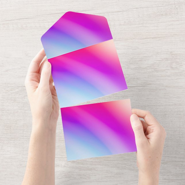 Tarjeta de Anuncios de Invitaciones de Color Sólid (desgarro)