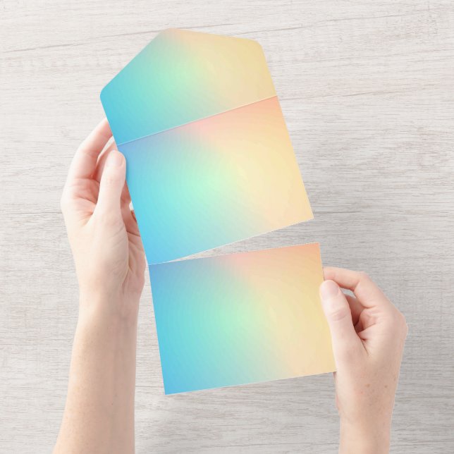 Tarjeta de Anuncios de Invitaciones de Color Sólid (desgarro)