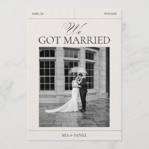 Tarjeta de Anuncios Digitales de Boda Nos Casamos