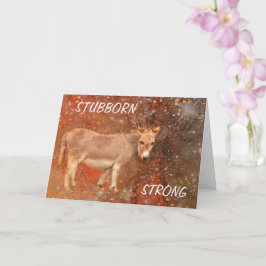 Tarjeta de apoyo al cáncer de incentivo de burro