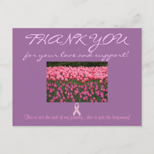 Tarjeta de apoyo al cáncer de mama "Gracias"
