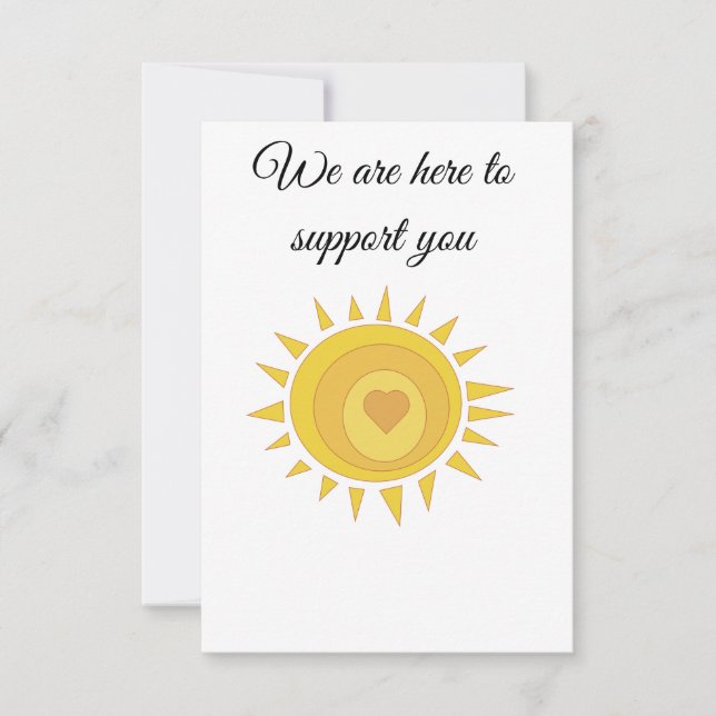 Tarjeta de apoyo aquí (Anverso)