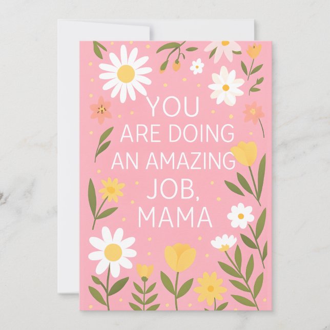 Tarjeta de apoyo de aliento - Mamá nueva posparto (Anverso)