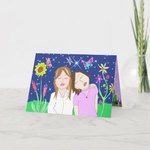 Tarjeta de apoyo de amigos o hermanas