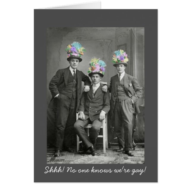 Tarjeta de apoyo gay divertida para el día naciona (Frente)