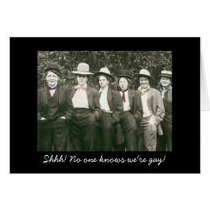 Tarjeta de apoyo lésbica divertida para el día nac