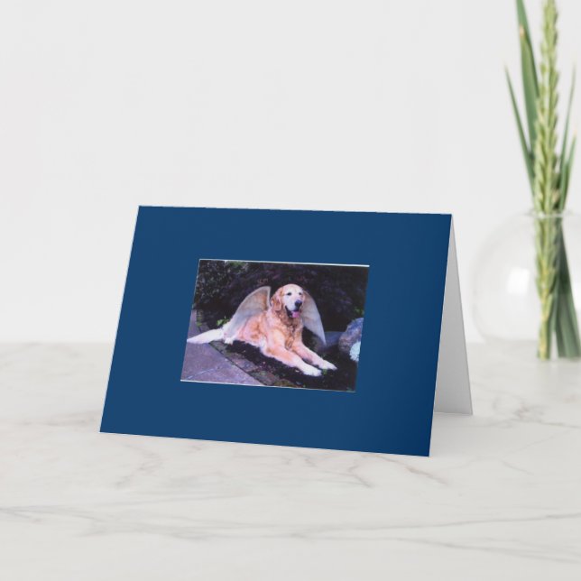 Tarjeta de apoyo o simpatía del mascota (perro) (Anverso)
