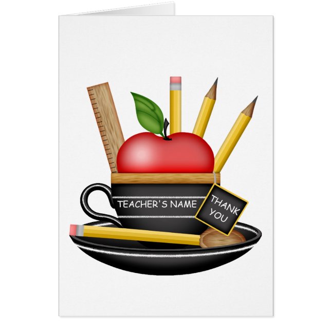 Tarjeta de Apple Cup del profesor (Frente)