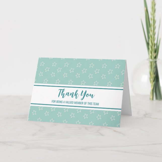 Tarjeta de Apreciación de Empleados de Blue Stars (Anverso)