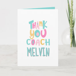 Tarjeta de Apreciación de entrenador deportivo, ta