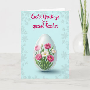 Tarjeta de Apreciación de Flores de Primavera
