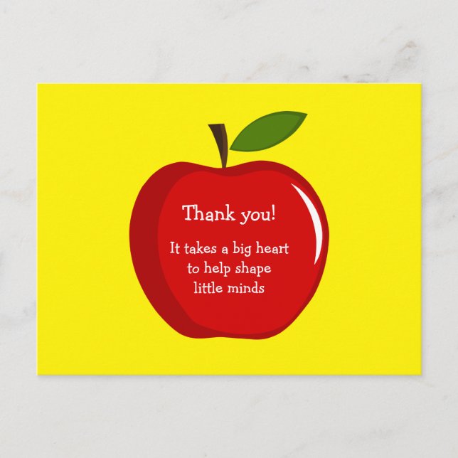Tarjeta de Apreciación de Maestros de la Red Apple (Anverso)