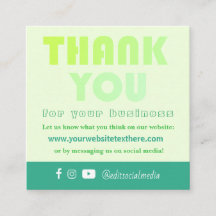 Tarjeta de Apreciación del Cliente de Moda