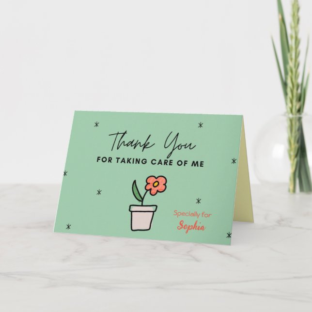Tarjeta de Apreciación del Cuidador, Tarjeta de ag (Anverso)