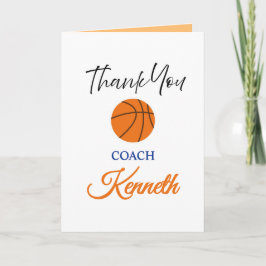 Tarjeta de Apreciación del entrenador de baloncest