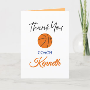 Tarjeta de Apreciación del entrenador de baloncest