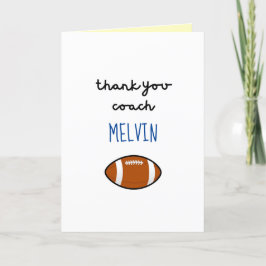 Tarjeta de Apreciación del entrenador de fútbol, t