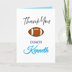 Tarjeta de Apreciación del entrenador de fútbol, t
