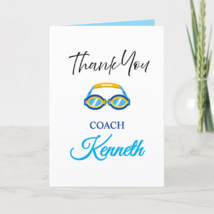 Tarjeta De Apreciación Del Entrenador De Swim, Tar