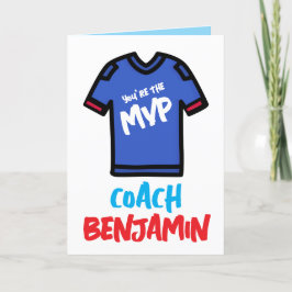 Tarjeta de Apreciación del Entrenador, tarjeta de 