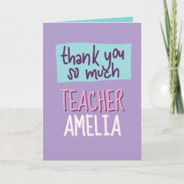 Tarjeta de Apreciación del Profesor, Tarjeta de Ag