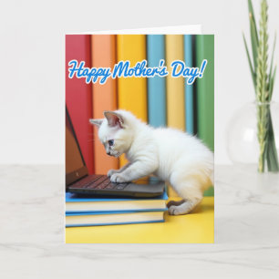 Tarjeta de aprendizaje de gatito a rayas