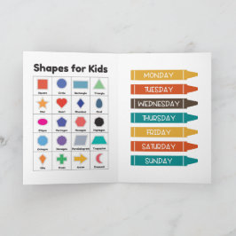 Tarjeta de aprendizaje para la educación infantil