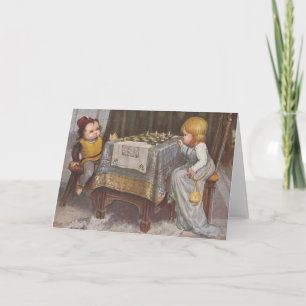 Tarjeta de apunte de juego de ajedrez para niños d