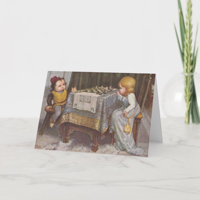 Tarjeta de apunte de juego de ajedrez para niños d (Anverso)