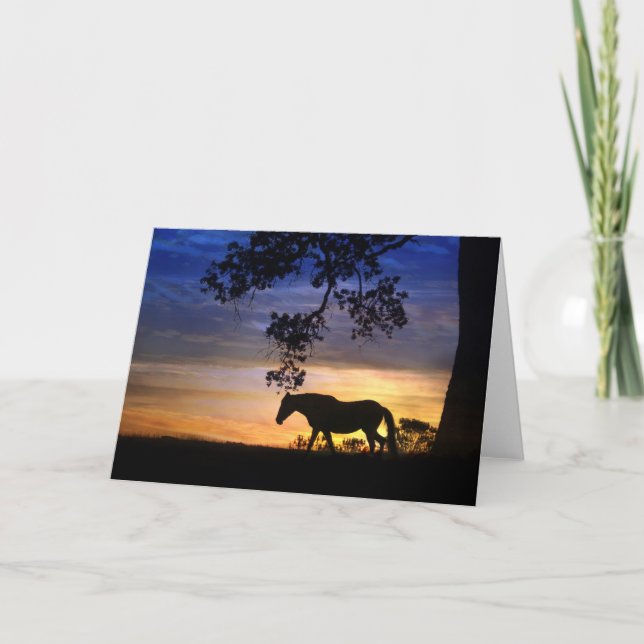 Tarjeta de apunte Silhouette Blank Horse (Anverso)