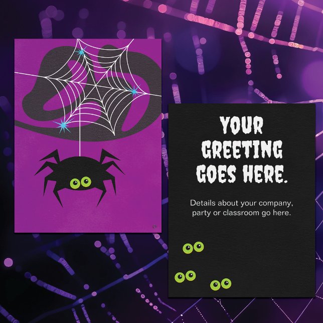 Tarjeta de araña de Halloween o invitación (Subido por el creador)