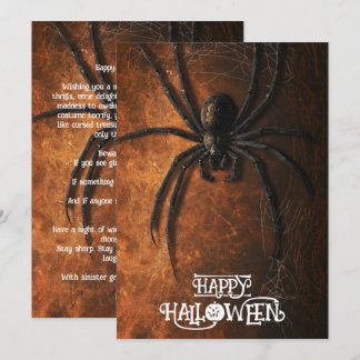 Tarjeta de araña gigante personalizable de feliz H