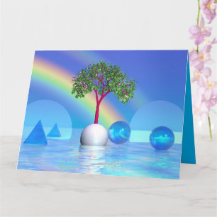 Tarjeta de árbol arco iris