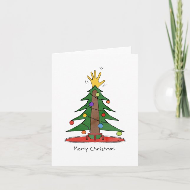 Tarjeta de árbol ASL navideña (Anverso)