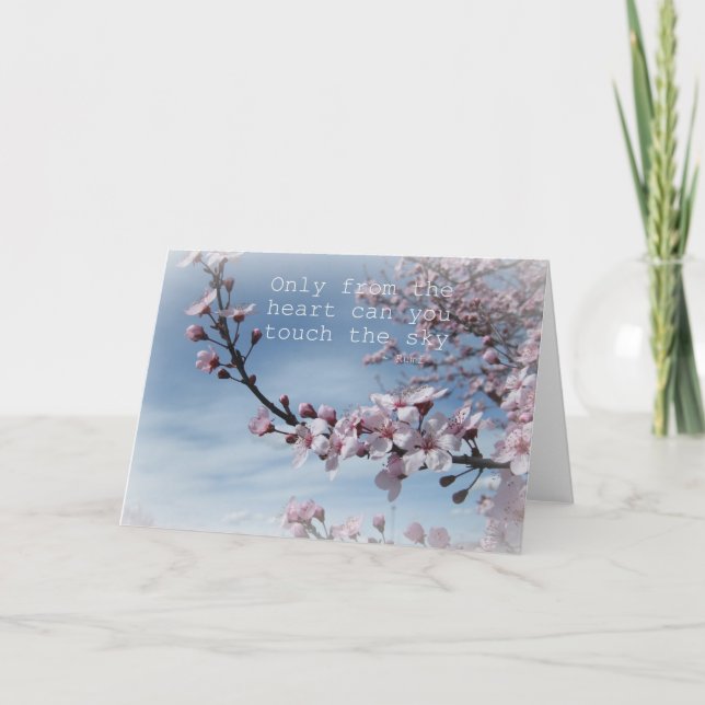 Tarjeta de árbol de flores de cerezo Blossom Zen (Anverso)