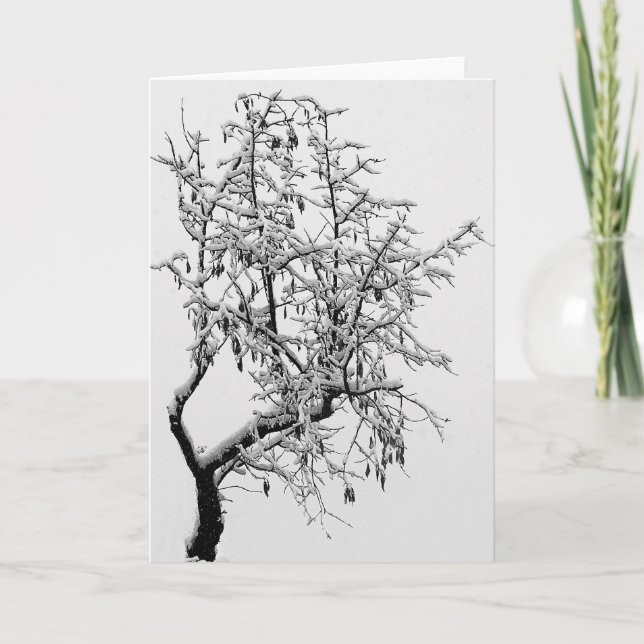 Tarjeta de árbol de invierno (Anverso)