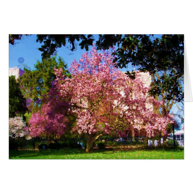 Tarjeta de árbol de magnolia (Anverso (Horizontal))