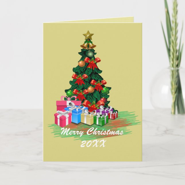 Tarjeta de árbol de Navidad (Anverso)
