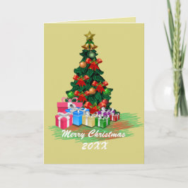 Tarjeta de árbol de Navidad