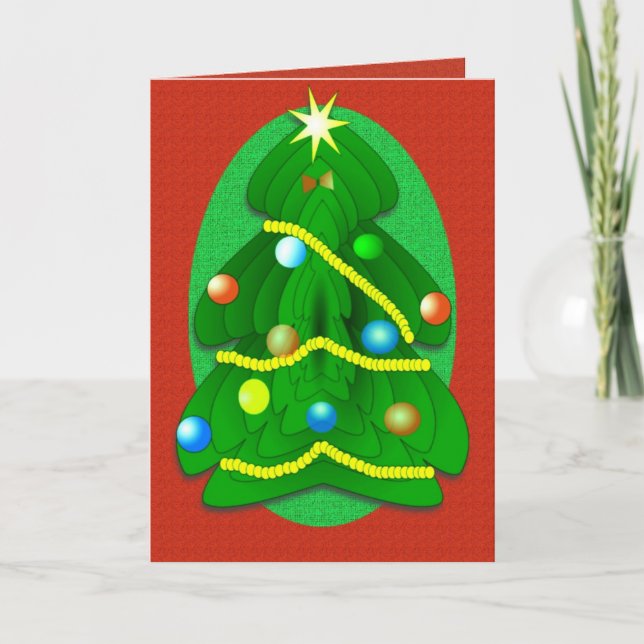 Tarjeta de árbol de Navidad (Anverso)