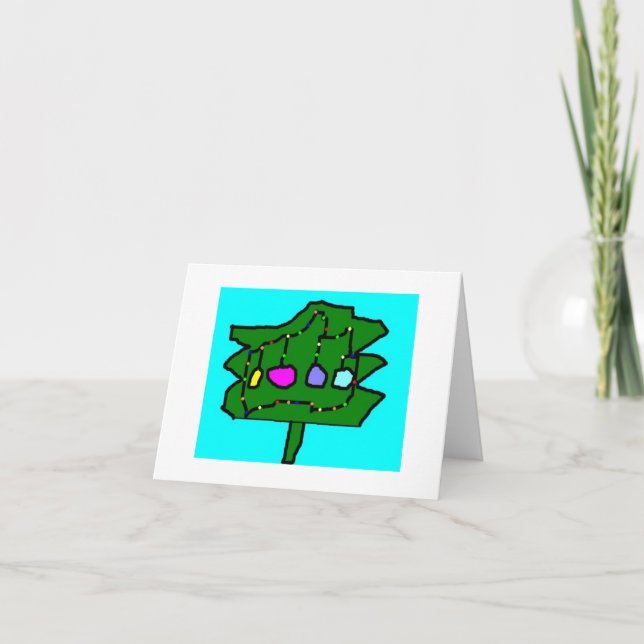 Tarjeta de árbol de Navidad (Anverso)
