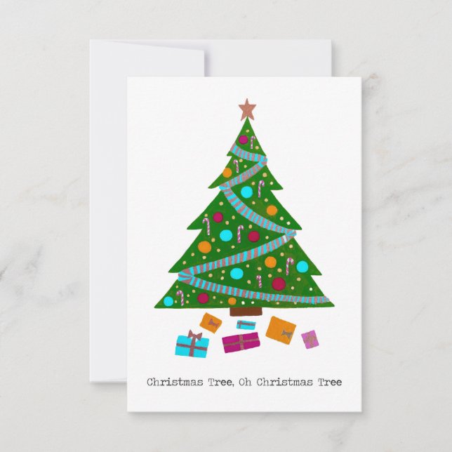 Tarjeta de árbol de Navidad (Anverso)