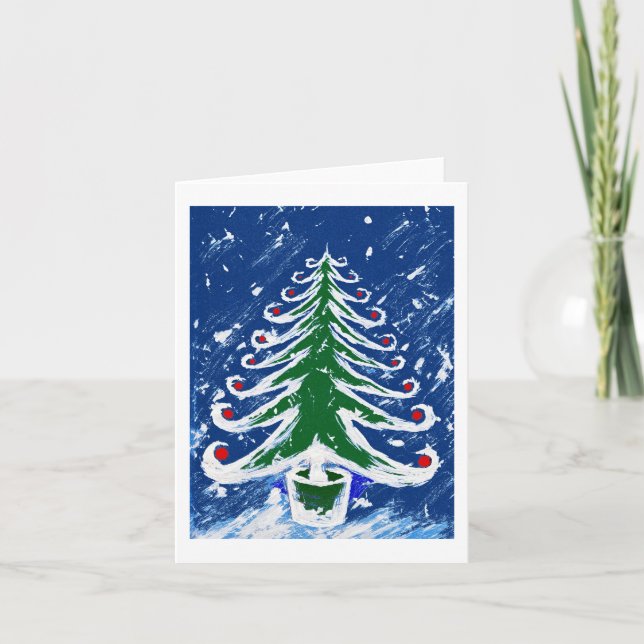 tarjeta de árbol de Navidad (Anverso)