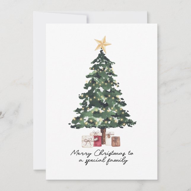 Tarjeta de árbol de Navidad (Anverso)